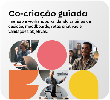 Co-criação guiada: imersão e workshops com o cliente