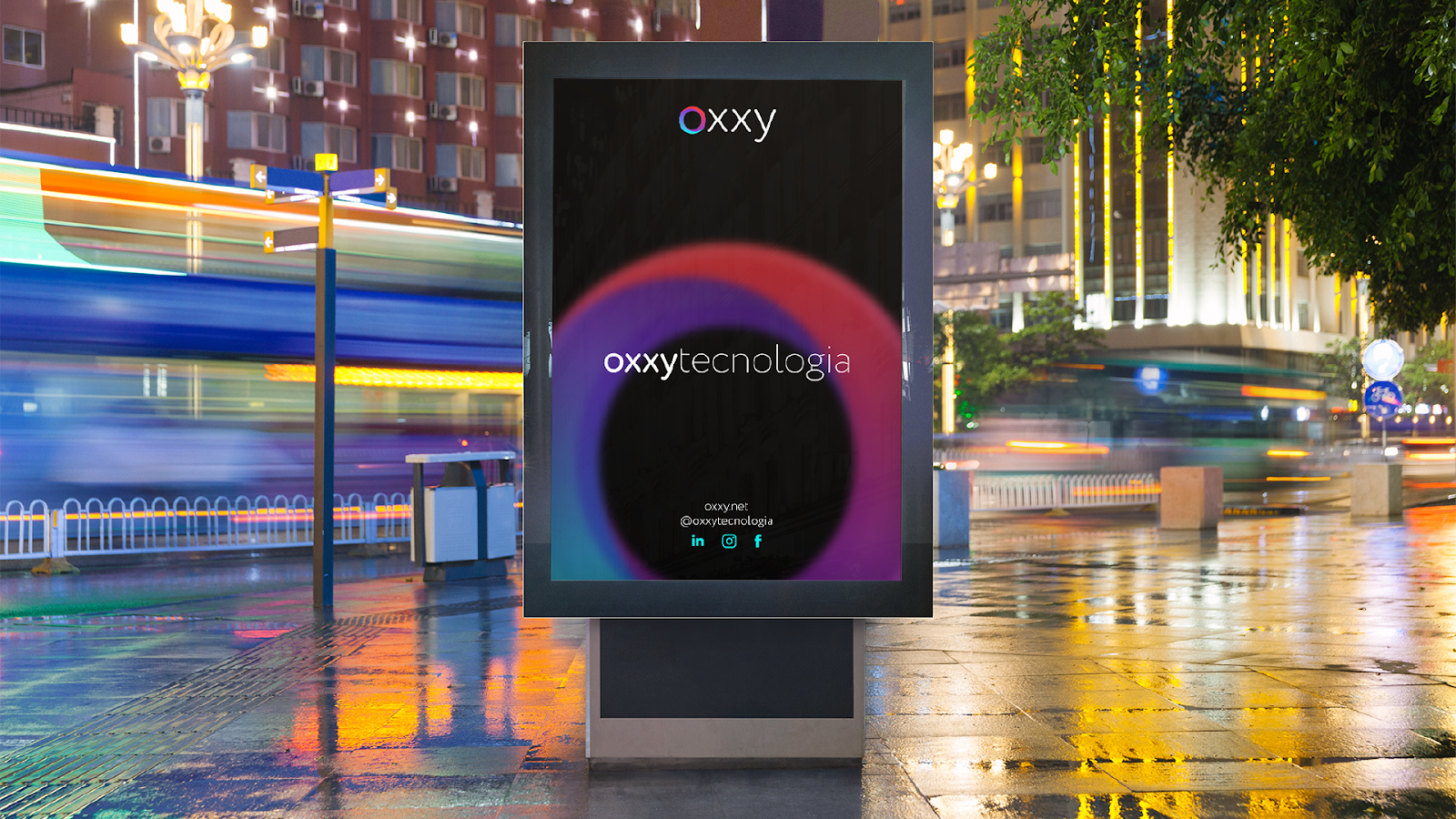 Painel urbano da Oxxy Tecnologia